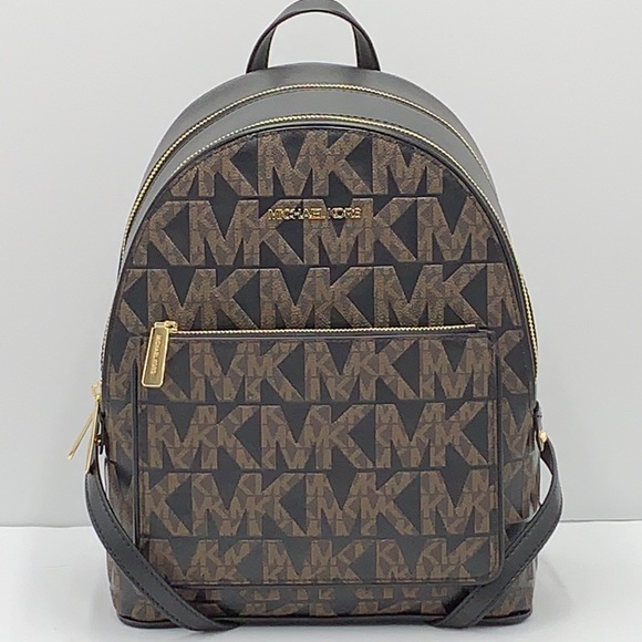 MICHAEL KORS ADINA MEDIUM BACKPACK BLACK MULTI LOGO - Picture 3 of 16
